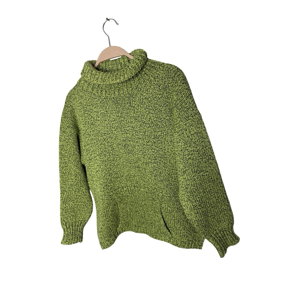 Peter‎ England womens green/black turtleneck mock sweater S M